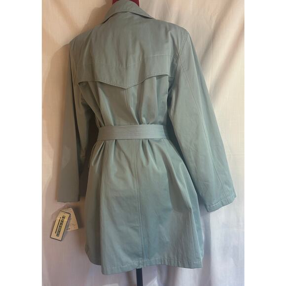 Vintage Fitz-Wright Light Blue Trench Coat | Rare NWT 60s Retro Boho Style - Picture 2 of 9